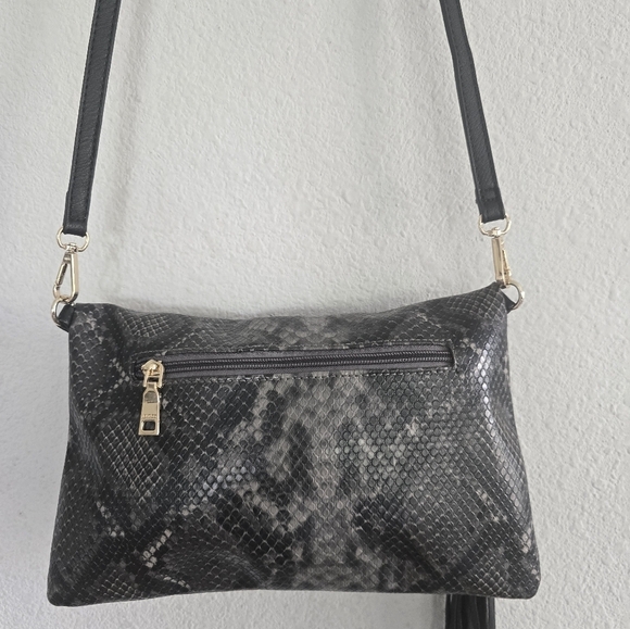 Jen & Co Womens Bag Snake Embossed Clutch Purse Shoulder Removable Straps - Picture 5 of 16